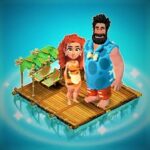 Family Island game characters farming and building their island home in a tropical adventure